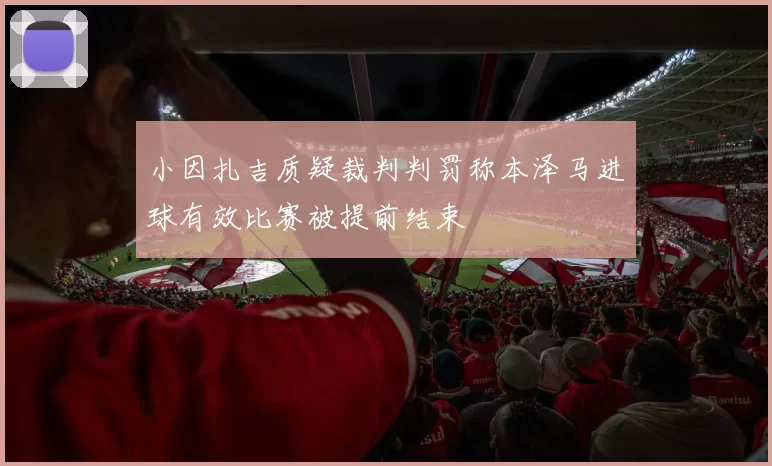 小因扎吉质疑裁判判罚称本泽马进球有效比赛被提前结束